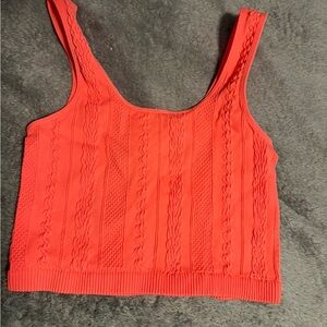 Coral Cable Knit Tank Top